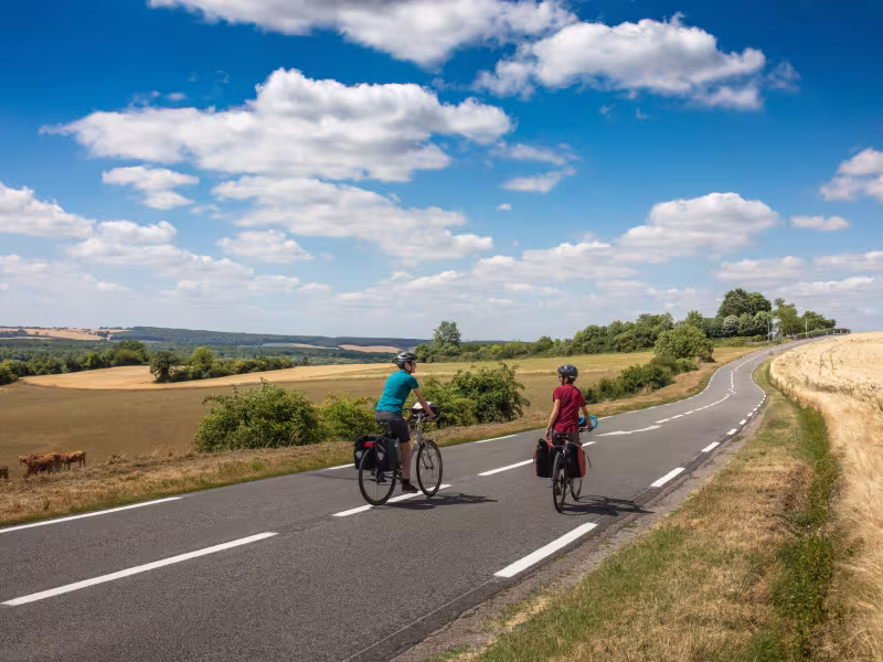 L'itinéraire de La Seine à vélo sur la route entre Follainville et Dennemont