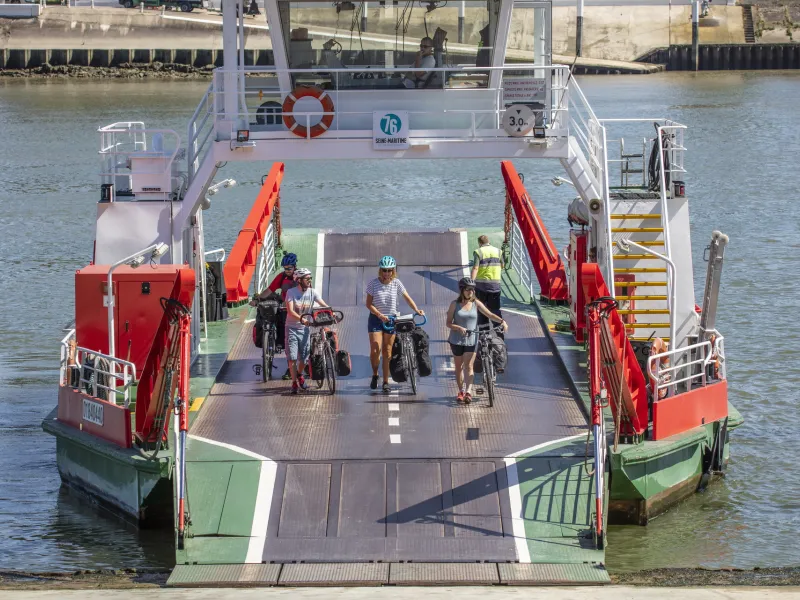 The little Seine ferries, or bacs, between Rouen and Le Havre