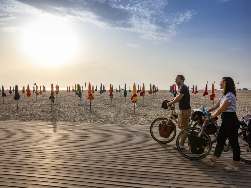 Arrivée de la Seine à Vélo à Deauville