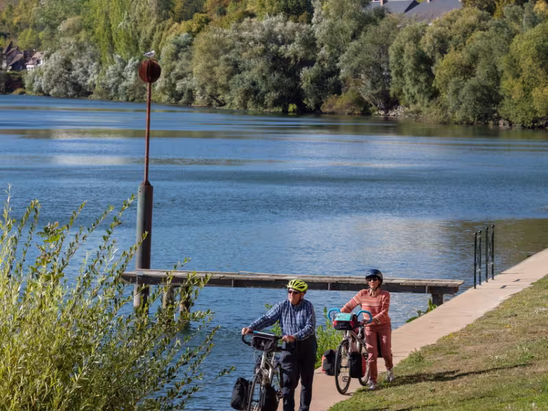 Les falaises de craies au-dessus de la Seine aux Andelys