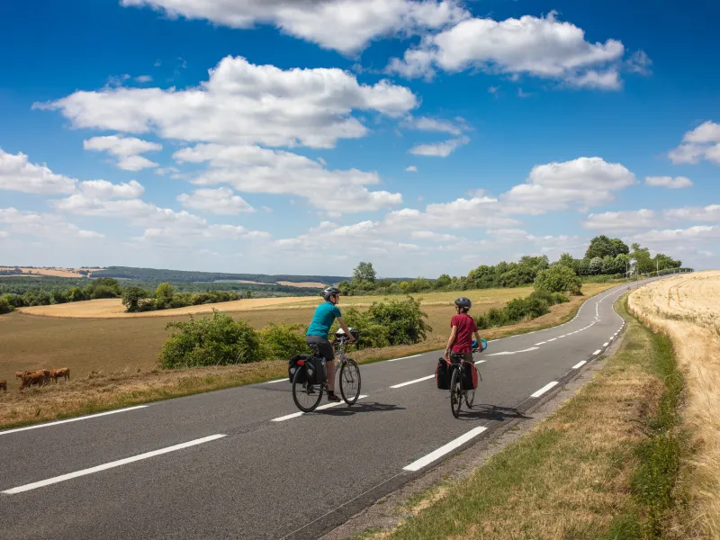 L'itinéraire de La Seine à vélo sur la route entre Follainville et Dennemont