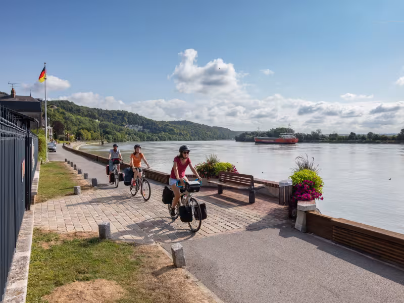 Itinéraire cyclable de La Seine à Vélo à Villequier