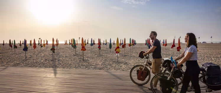 Arrivée de la Seine à Vélo à Deauville